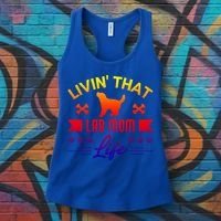 Black Lab Mom Livin That Life Labrador Retriever Great Gift Women's Tank Top thumb 3