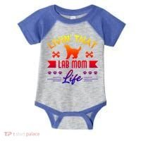 Black Lab Mom Livin That Life Labrador Retriever Great Gift Infant Baby Jersey Bodysuit thumb 0
