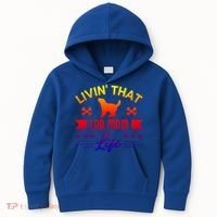 Black Lab Mom Livin That Life Labrador Retriever Great Gift Kids Hoodie thumb 0