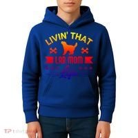 Black Lab Mom Livin That Life Labrador Retriever Great Gift Kids Hoodie thumb 4