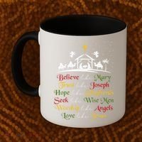 Believe Like Mary Trust Like Joseph Christian Nativity Scene Coffee Mug thumb 2