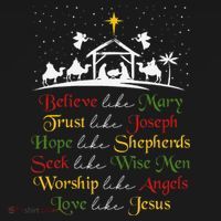 Believe Like Mary Trust Like Joseph Christian Nativity Scene Women's Hoodie thumb 2