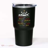 Believe Like Mary Trust Like Joseph Christian Nativity Scene Tumbler thumb 0