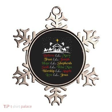 Believe Like Mary Trust Like Joseph Christian Nativity Scene Ornament