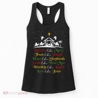 Believe Like Mary Trust Like Joseph Christian Nativity Scene Women's Tank Top thumb 0