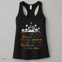 Believe Like Mary Trust Like Joseph Christian Nativity Scene Women's Tank Top thumb 3