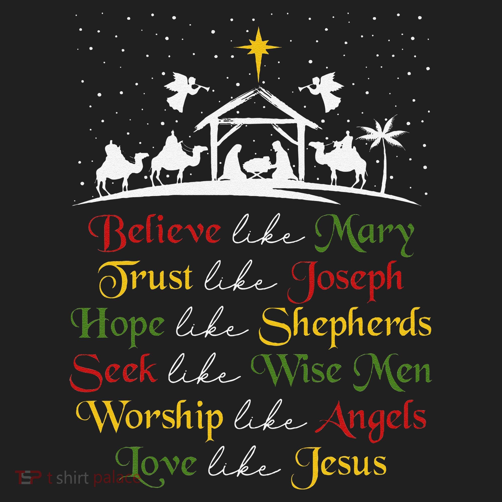 Believe Like Mary Trust Like Joseph Christian Nativity Scene Hat