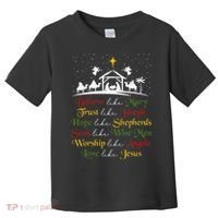 Believe Like Mary Trust Like Joseph Christian Nativity Scene Toddler T-Shirt thumb 0