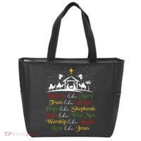 Believe Like Mary Trust Like Joseph Christian Nativity Scene Tote Bag thumb 0