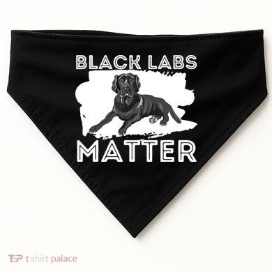 Black Labs Matter Labrador Retriever Lover Dog Owner USA-Made Doggie Bandana