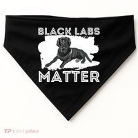 Black Labs Matter Labrador Retriever Lover Dog Owner USA-Made Doggie Bandana thumb 0
