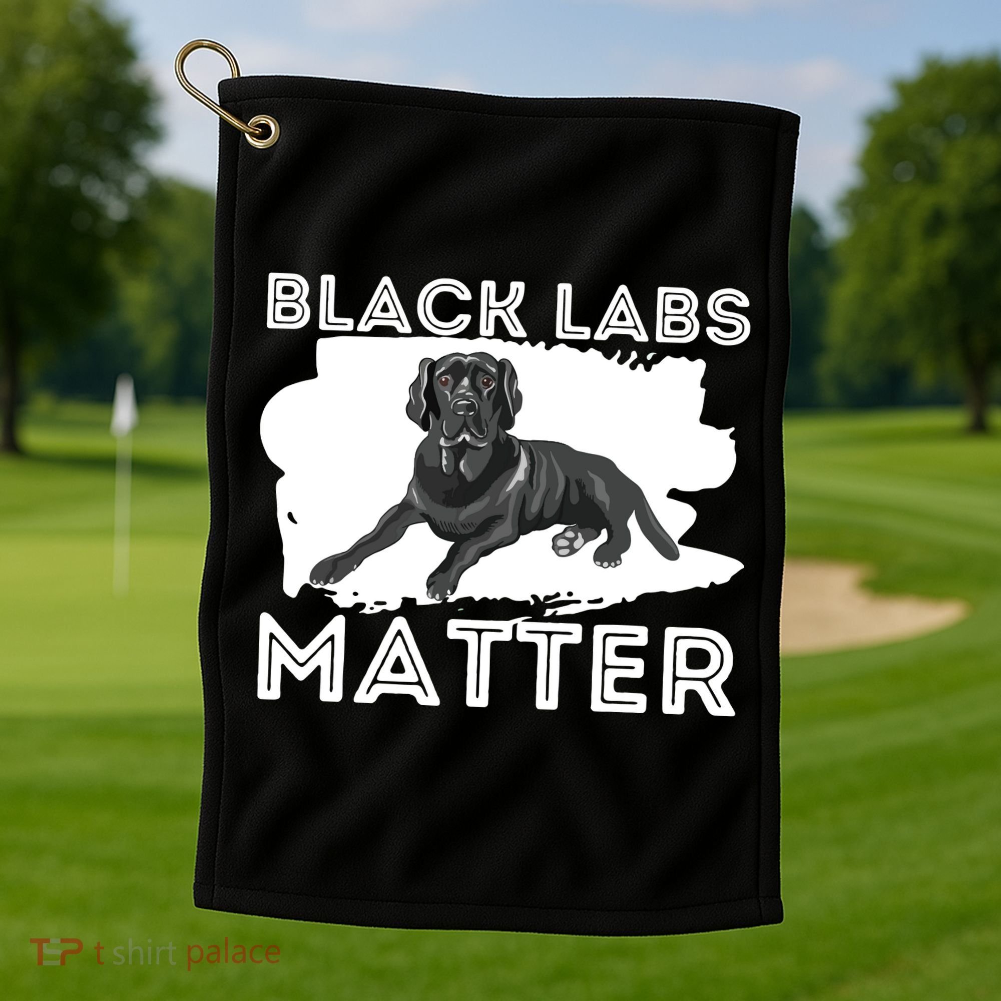 Black Labs Matter Labrador Retriever Lover Dog Owner Golf Towel