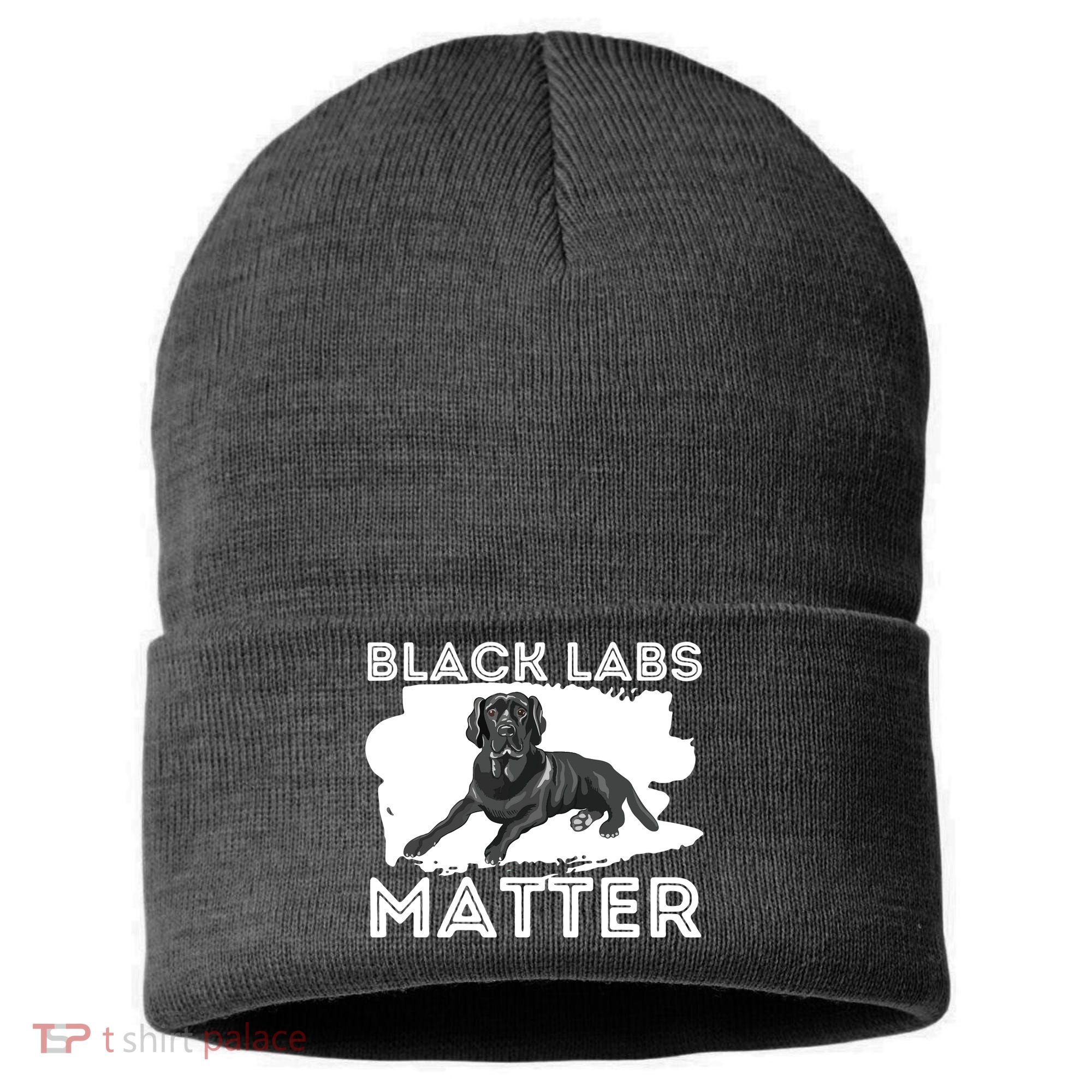 Black Labs Matter Labrador Retriever Lover Dog Owner Sustainable Knit Beanie