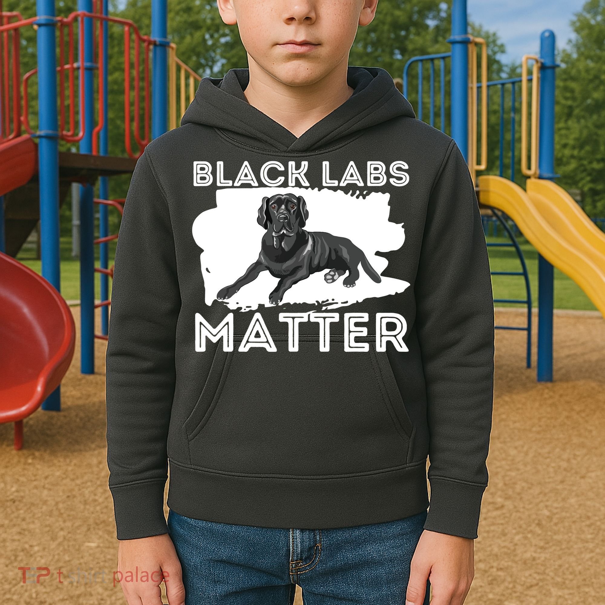 Black Labs Matter Labrador Retriever Lover Dog Owner Kids Hoodie