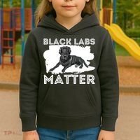 Black Labs Matter Labrador Retriever Lover Dog Owner Kids Hoodie thumb 3
