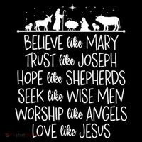 Believe Like Mary Trust Like Joseph Praying Christmas Hopes Coffee Mug thumb 5