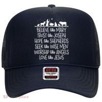 Believe Like Mary Trust Like Joseph Praying Christmas Hopes Hat thumb 0