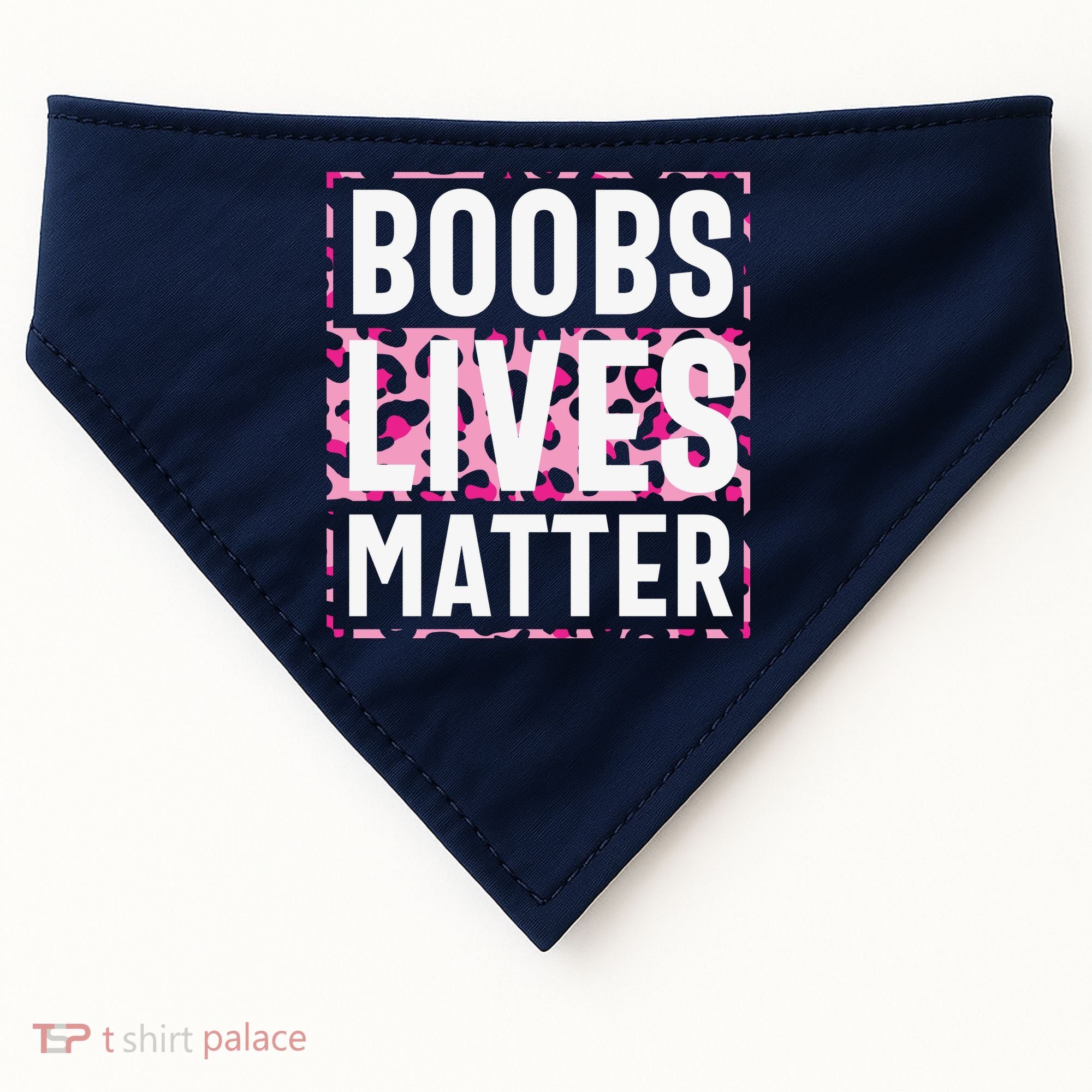 Boobs Lives Matter Breast Cancer USA-Made Doggie Bandana