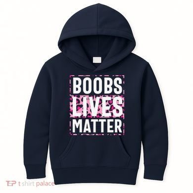 Boobs Lives Matter Breast Cancer Kids Hoodie