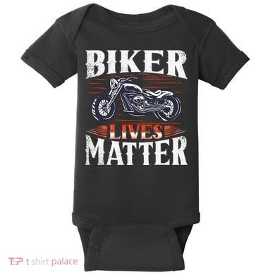 Biker Lives Matter Motorcycle Rider Baby Bodysuit