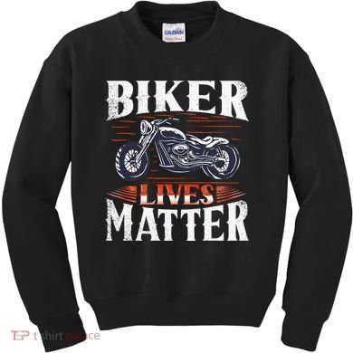 Biker Lives Matter Motorcycle Rider Kids Sweatshirt