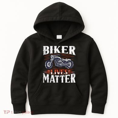 Biker Lives Matter Motorcycle Rider Kids Hoodie