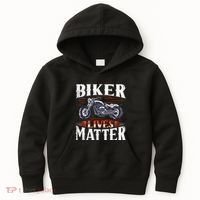 Biker Lives Matter Motorcycle Rider Kids Hoodie thumb 0
