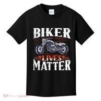 Biker Lives Matter Motorcycle Rider Kids T-Shirt thumb 0