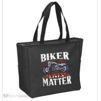 Biker Lives Matter Motorcycle Rider Tote Bag thumb 2