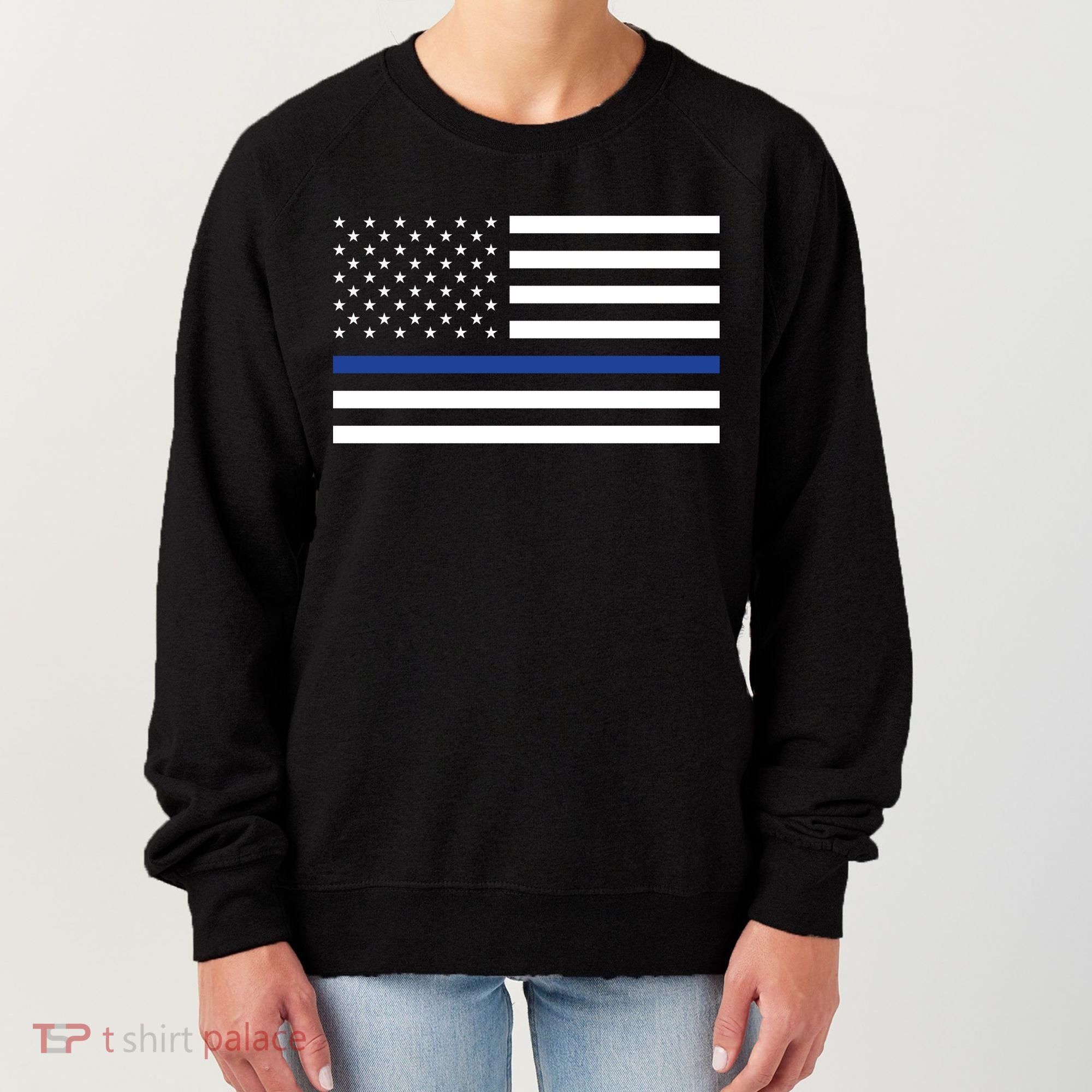 Blue Lives Matter Flag Women's Sweatshirt