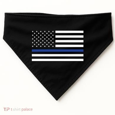 Blue Lives Matter Flag USA-Made Doggie Bandana