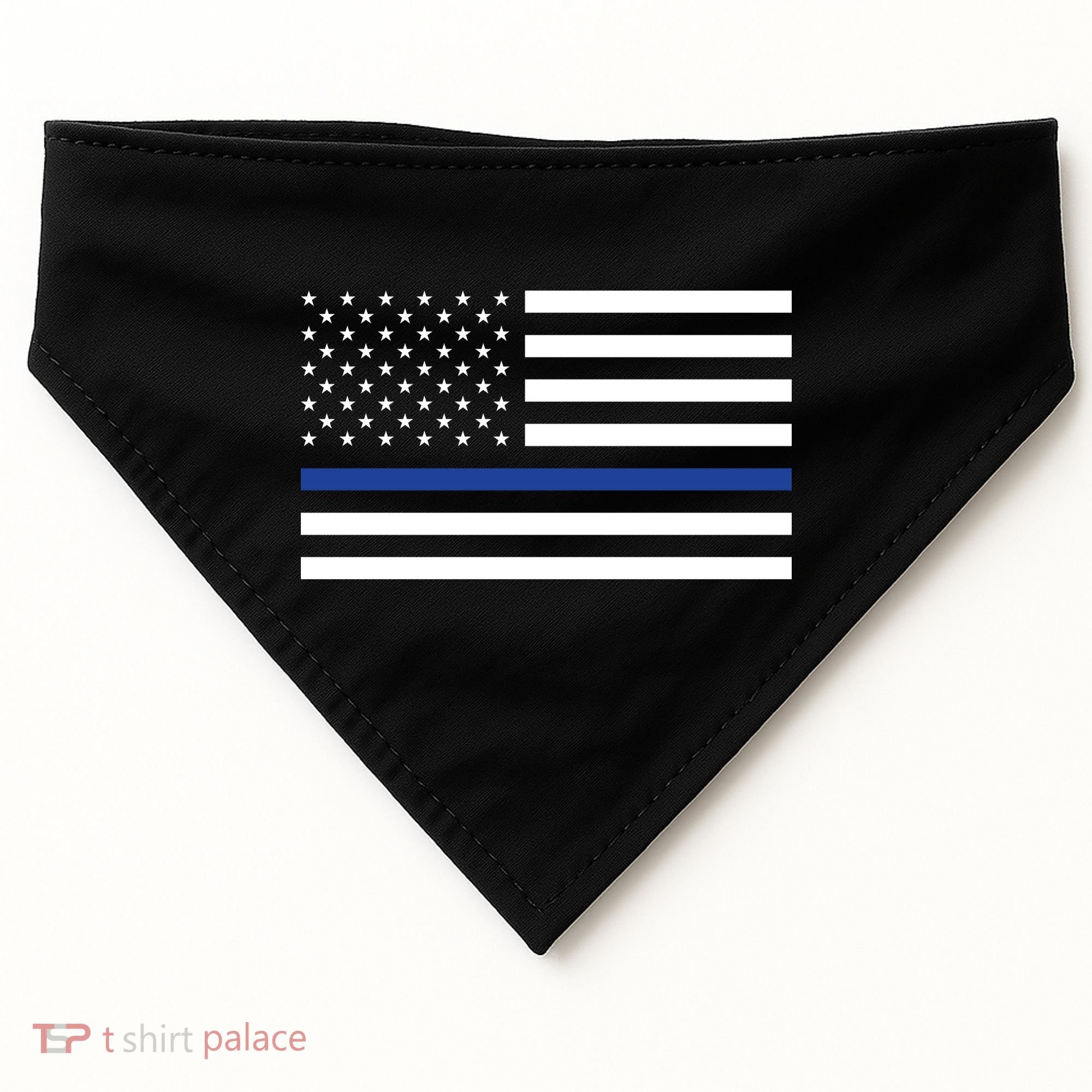 Blue Lives Matter Flag USA-Made Doggie Bandana
