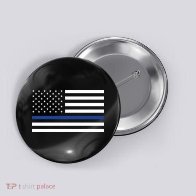 Blue Lives Matter Flag Button
