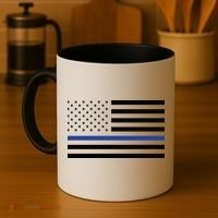 Blue Lives Matter Flag Coffee Mug thumb 4