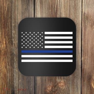Blue Lives Matter Flag Coaster
