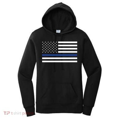 Blue Lives Matter Flag Women's Hoodie