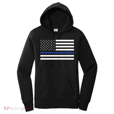 Blue Lives Matter Flag Women's Hoodie