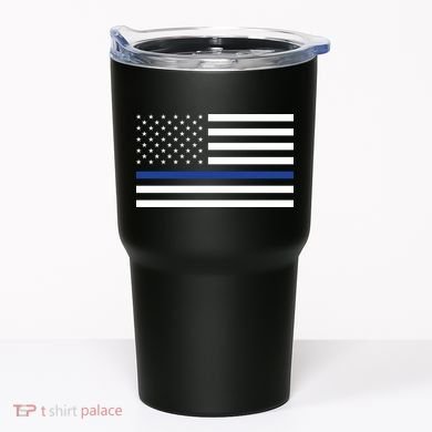Blue Lives Matter Flag Tumbler