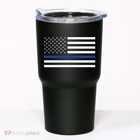Blue Lives Matter Flag Tumbler thumb 0