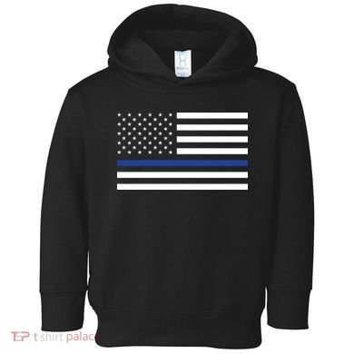 Blue Lives Matter Flag Toddler Hoodie