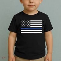 Blue Lives Matter Flag Toddler T-Shirt thumb 2