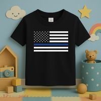 Blue Lives Matter Flag Toddler T-Shirt thumb 3