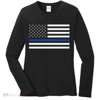Blue Lives Matter Flag Women's Long Sleeve Shirt thumb 0