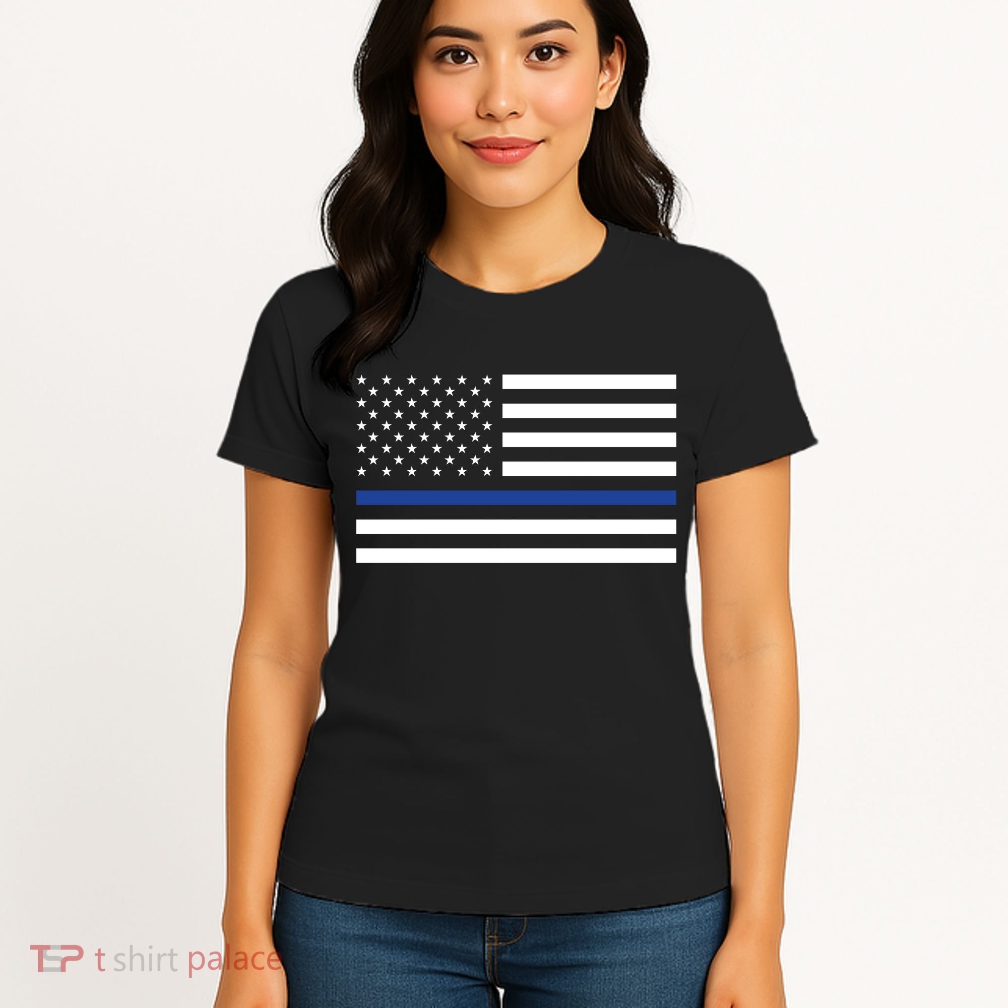 Blue Lives Matter Flag Women's T-Shirt