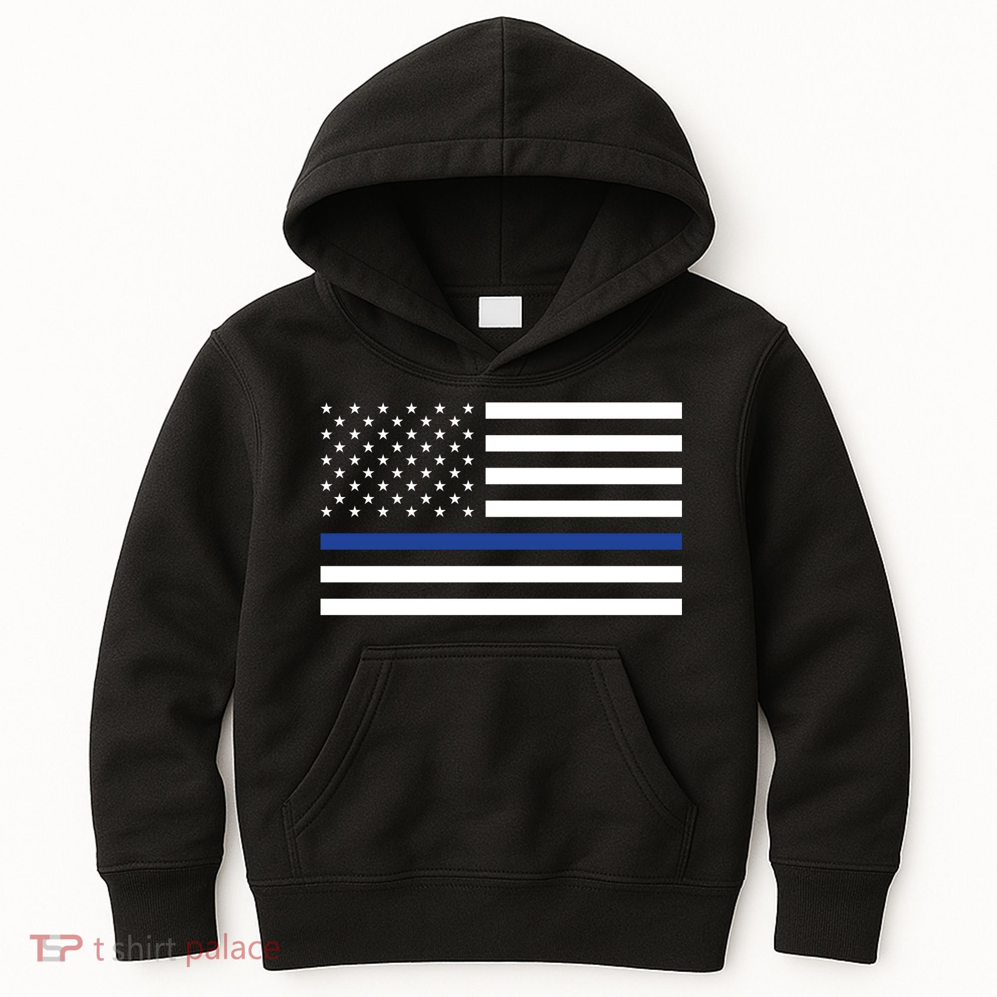 Blue Lives Matter Flag Kids Hoodie