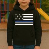 Blue Lives Matter Flag Kids Hoodie thumb 3