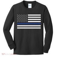 Blue Lives Matter Flag Kids Long Sleeve Shirt thumb 0