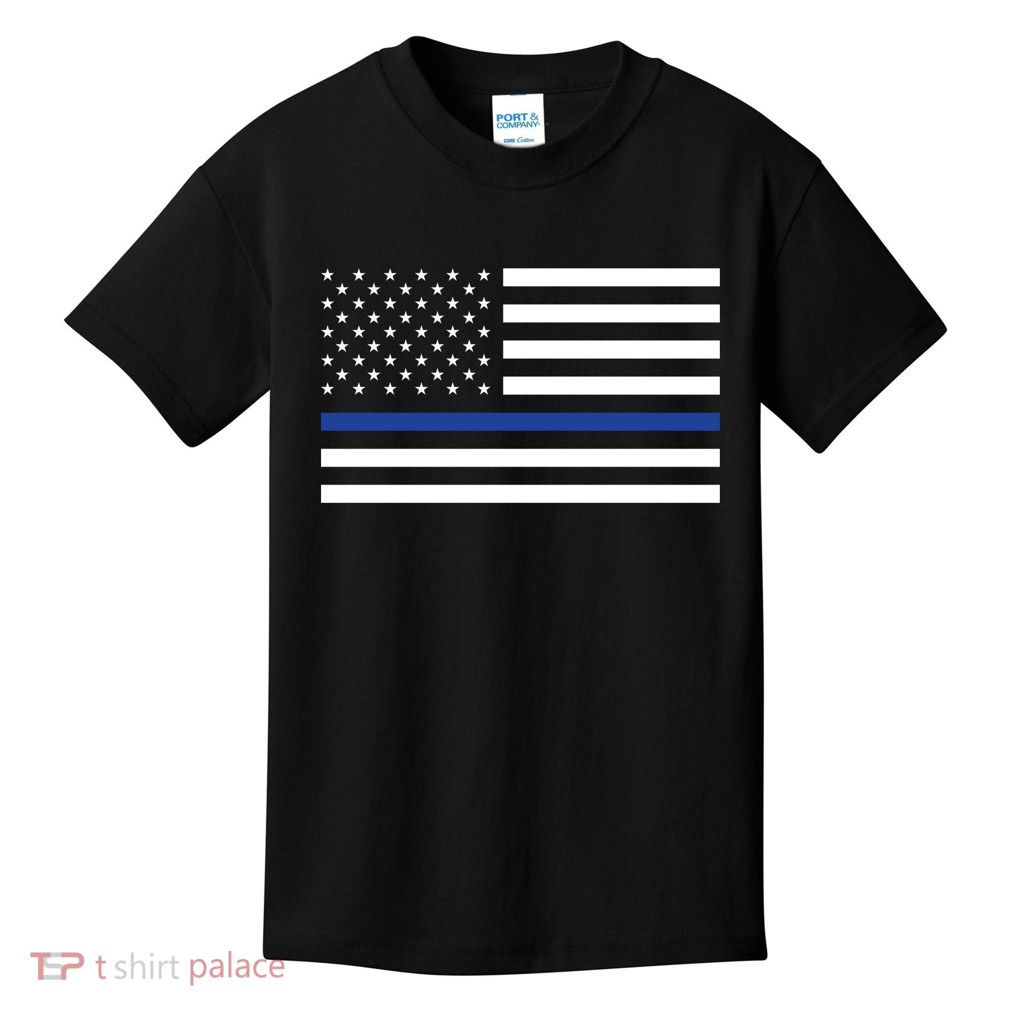 Blue Lives Matter Flag Kids T-Shirt