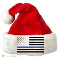 Blue Lives Matter Flag Santa Hat thumb 0
