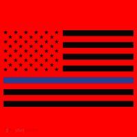 Blue Lives Matter Flag Santa Hat thumb 1
